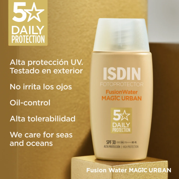 Protector Solar Facial Fusion Water Urban ISDIN | 50 ml
